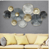 Elegant metal flower wall accent